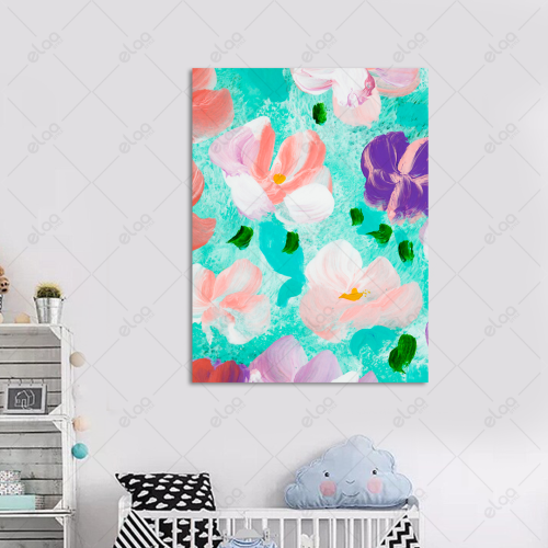 Abstract art painting with multiple colors