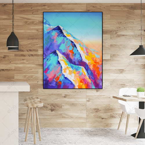 (MDF) لوحة فن تجريدي بألوان متعددة