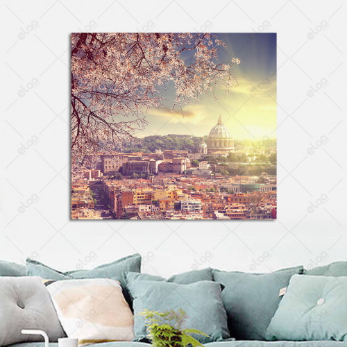 لوحة فنية مباني مدينة روما القديمة