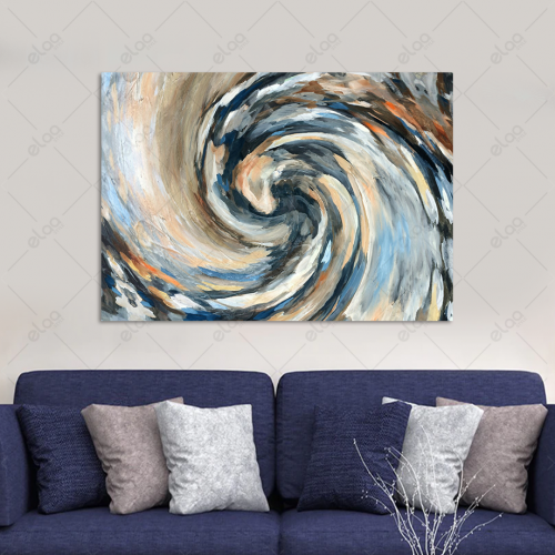 لوحة فن تجريدي بألوان متعددة