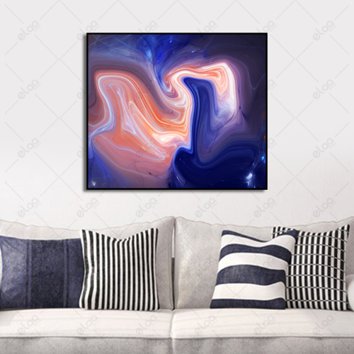 Abstract art painting with multiple colors