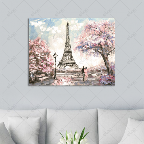 لوحة فنية منظر الشارع لباريس