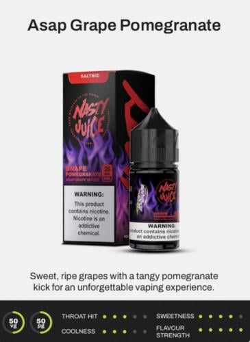 ناستي عنب رمان Nasty GRAPE POMEGRANATE ASAP