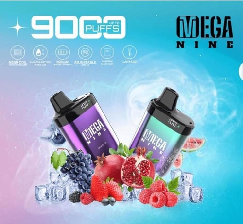 ميجا ناين MEGA NINE 9000 Puff 20MG