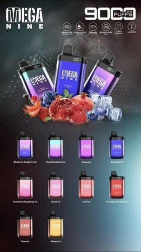 ميجا ناين MEGA NINE 9000 Puff 50MG