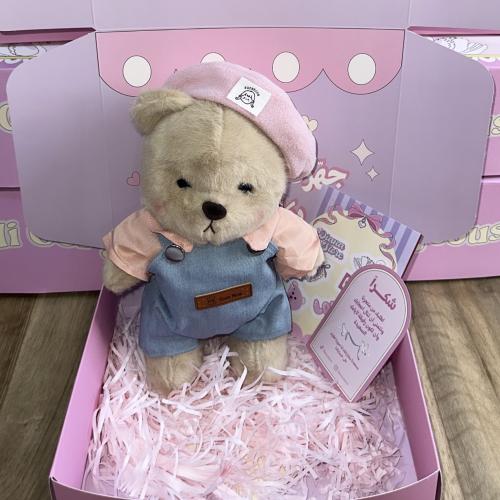 دمية دب لطيف مع طقم ملابس