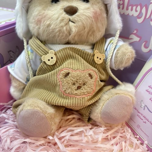 دمية دب لطيف مع طقم ملابس B93