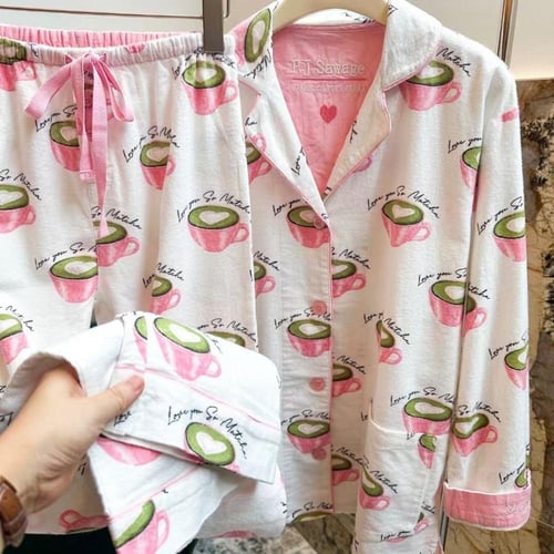 بجامة الماتشا قطن 100% - MT3