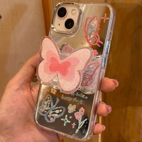 كفر ايفون فراشة مع حامل جوال