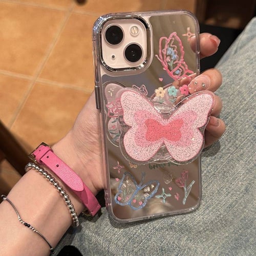 كفر ايفون فراشة مع حامل جوال