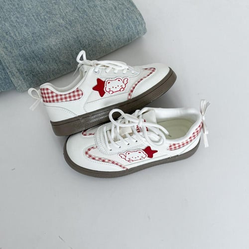 Blue Bow Lace Sneakers