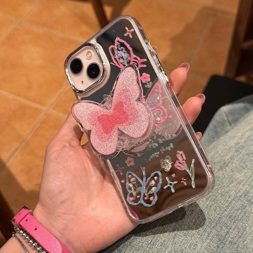 كفر ايفون فراشة مع حامل جوال