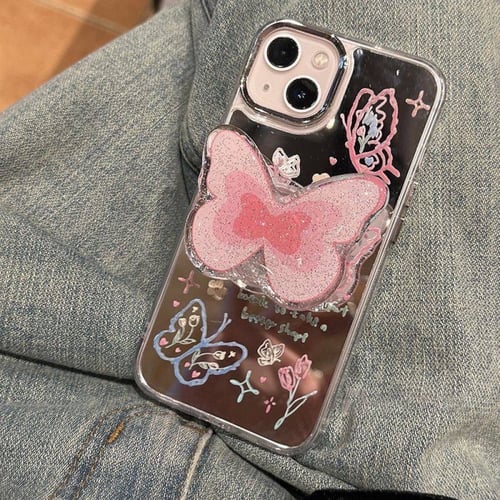 كفر ايفون فراشة مع حامل جوال