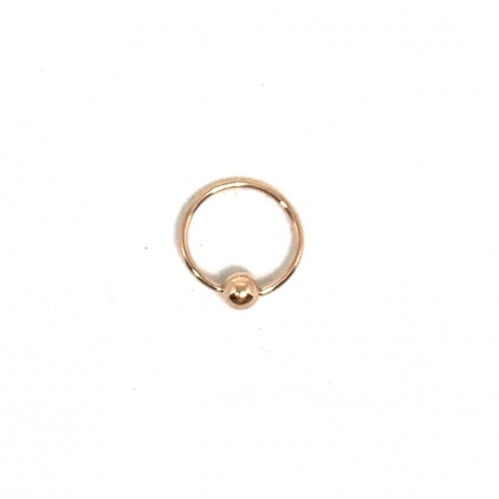 20g Rose Gold Fixed Ball Hoop