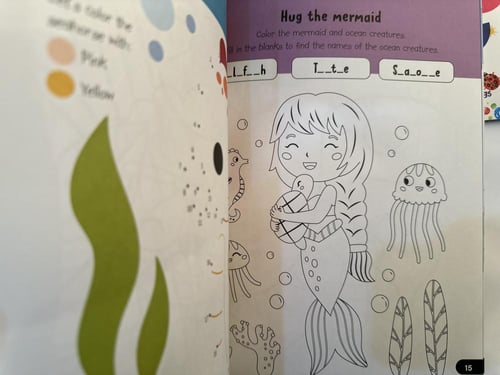 Crayon coloring Activity book