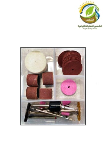 اداة صنفرة بالبطارية مع غيار روؤس كراون