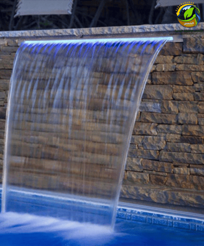 شلال استيل بالاضاءة 60سم