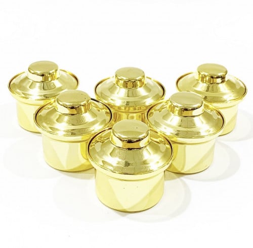 قدور ميني ذهبي بلاستيك /12قطعة