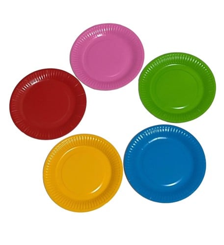 صحون حفلات ملونه ورقيه /1 مغلف