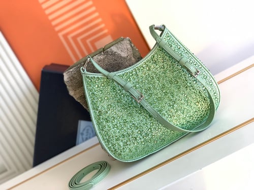 Prada Cleo crystal-embellished shoulder bag