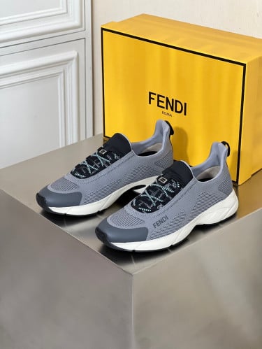 Fendi Faster Trainers Beige