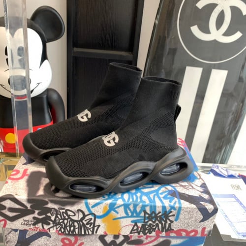 Dolce Gabana Wave mid-top stretch sneakers