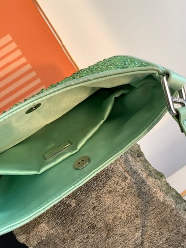 Prada Cleo crystal-embellished shoulder bag