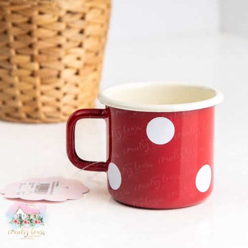 0888 كوب ريترو معدني منقط من إزابيل روز