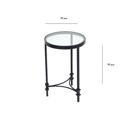 طقم طاولات زجاج شفاف