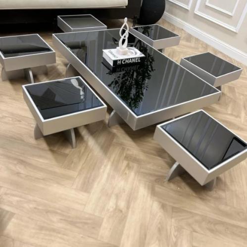 طقم طاولات قهوة ارضية فاخر 7 قطع