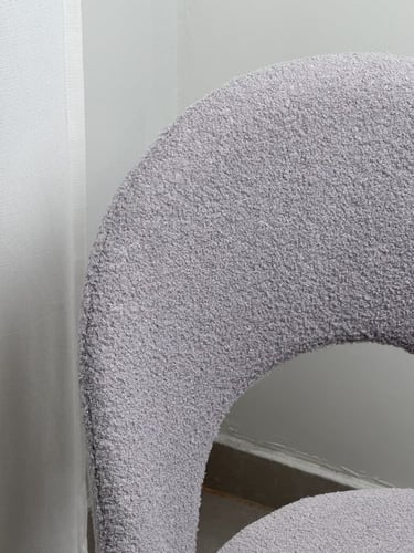 كرسي قماش بوكليه رصاصي