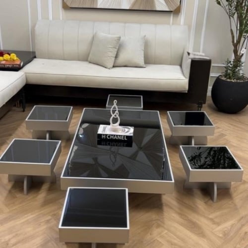 طقم طاولات قهوة ارضية فاخر 7 قطع