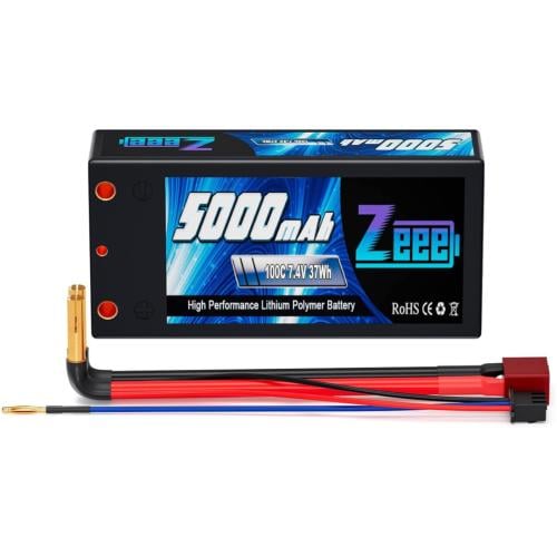 Zeee 2S Shorty Lipo Battery 5000mAh 7.4V 100C Hard...