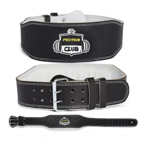 حزام جلد يحمل شعار نادي البروتين