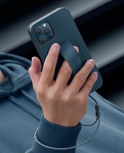 يونيك هيلدرو كفر ايفون 11 برو ماكس أزرق مع مسكه