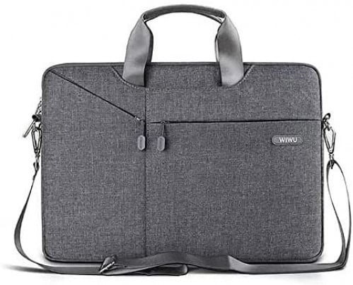 حقيبة كتف لابتوب 15.5 ايباد ماركة ووي رصاصي