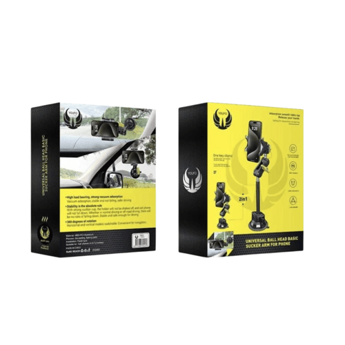 حامل جوال للسيارة مبتكر بارتفاع وزوايا قابلة للتعد...