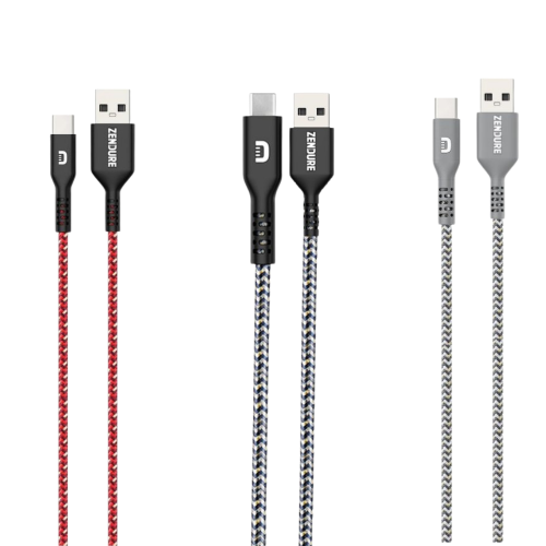 زندور - كيبل سوبر كورد يو اس بي تايب سي - الوان مت...