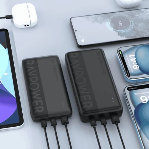 راف باور - بكج بطاريتين متنقله بقوة 20 واط بسعة 10...