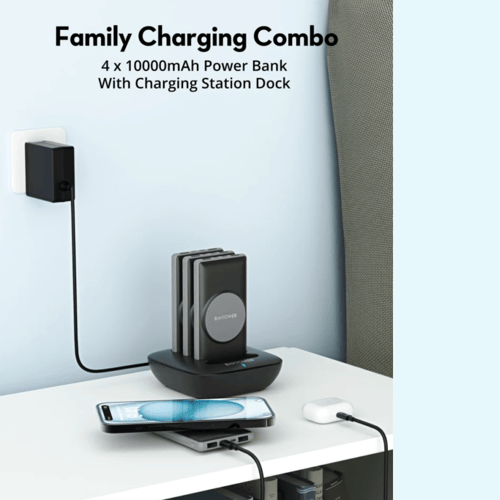 منصة راف باور 4 بطاريات بسعة 10000 ملي امبير شحن و...