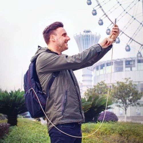 كيبل انكر ايفون قماش باور لاين بلس 1.80م لأجهزة آب...