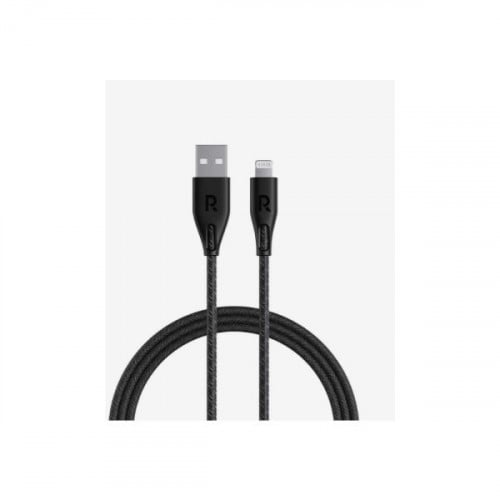 كيبل ايفون راف باور يو اس بي اسود قماش مدعم 1.2م