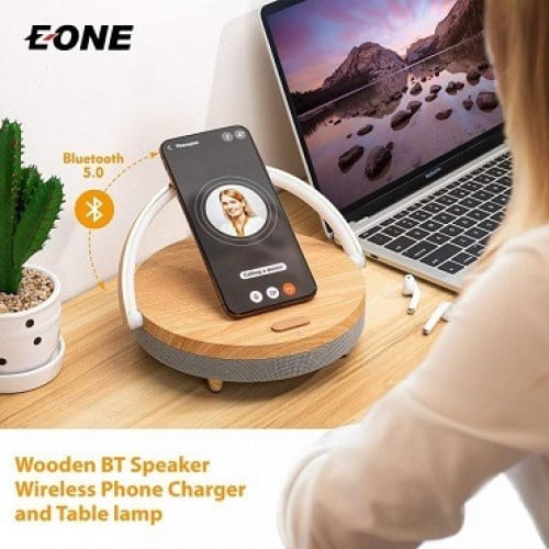 اي ون سماعة سبيكر اضاءة وقاعدة شحن 4 في 1 بلوتوث