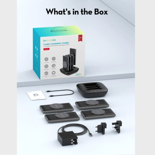 منصة راف باور 4 بطاريات بسعة 10000 ملي امبير شحن و...