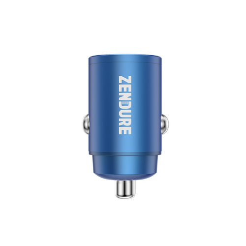 زندور - شاحن سيارة بمنفذين 30 واط - أزرق