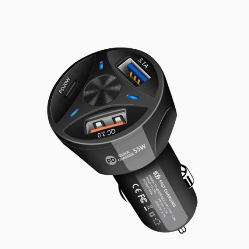 شاحن جوال هوتو للسيارة بي دي 20 واط ومنفذين يو اس...