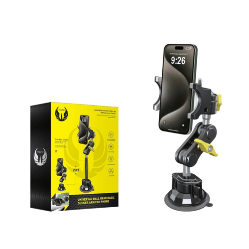 حامل جوال للسيارة مبتكر بارتفاع وزوايا قابلة للتعد...