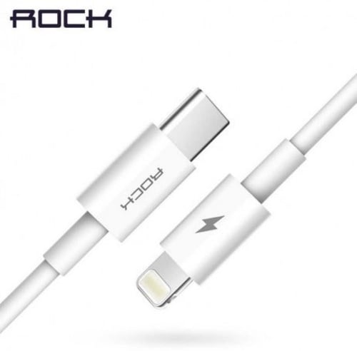 روك كيبل ايفون تايب سي PD ربل 1م يدعم 20 واط ابيض
