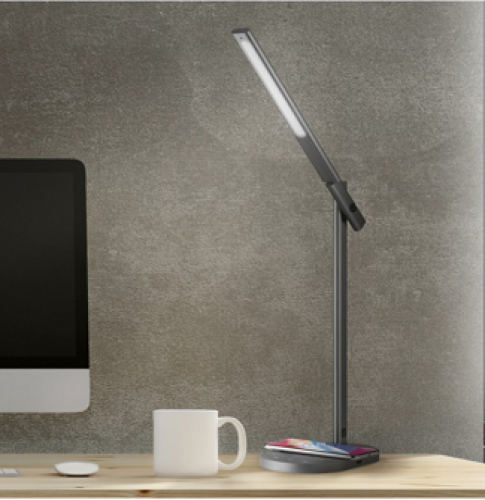 مصباح مكتبي مع شاحن لاسلكي سريع بقوة 10 واط 2 في 1...