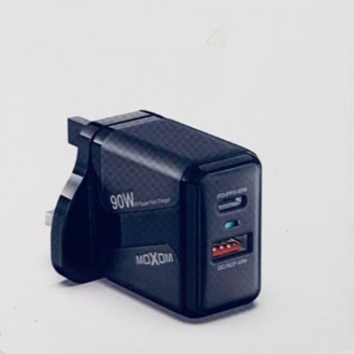 شاحن جداري موكسوم 90 واط منفذ بي دي 45 واط و يواس...